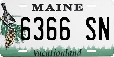 ME license plate 6366SN