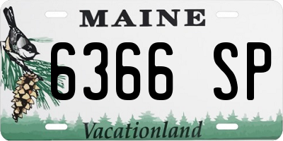 ME license plate 6366SP