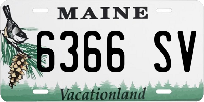 ME license plate 6366SV