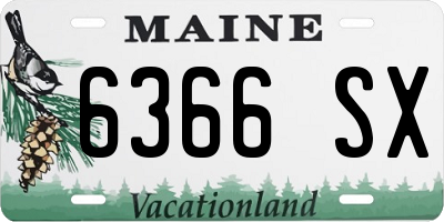ME license plate 6366SX