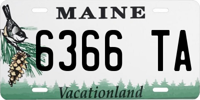 ME license plate 6366TA
