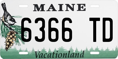 ME license plate 6366TD