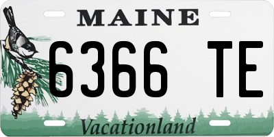 ME license plate 6366TE