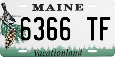 ME license plate 6366TF