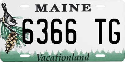 ME license plate 6366TG