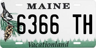 ME license plate 6366TH