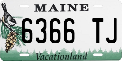 ME license plate 6366TJ