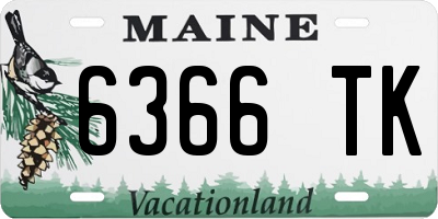 ME license plate 6366TK
