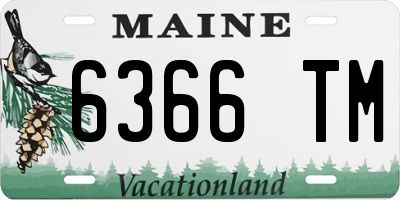 ME license plate 6366TM