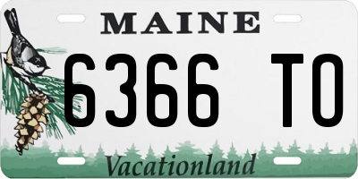 ME license plate 6366TO