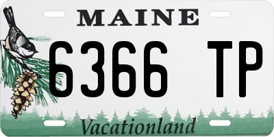 ME license plate 6366TP