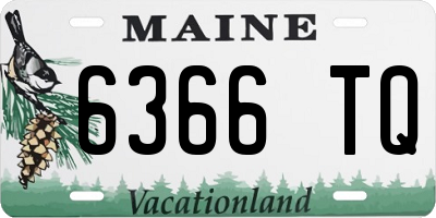 ME license plate 6366TQ