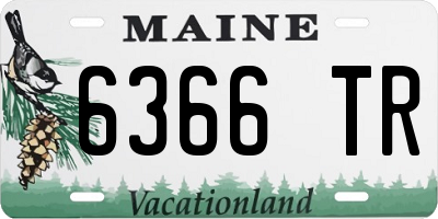 ME license plate 6366TR