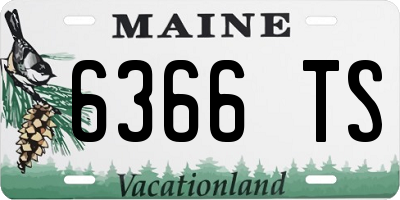 ME license plate 6366TS
