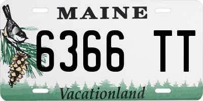 ME license plate 6366TT