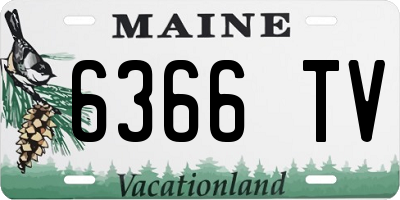 ME license plate 6366TV