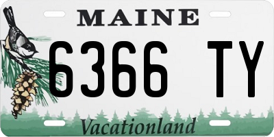 ME license plate 6366TY