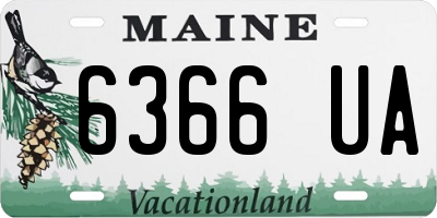 ME license plate 6366UA