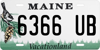 ME license plate 6366UB