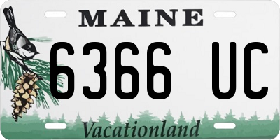 ME license plate 6366UC