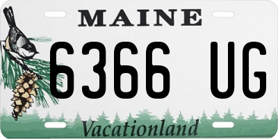 ME license plate 6366UG