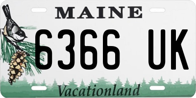 ME license plate 6366UK