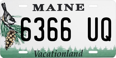 ME license plate 6366UQ