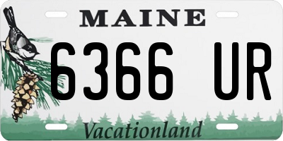 ME license plate 6366UR