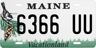 ME license plate 6366UU