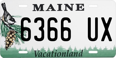ME license plate 6366UX