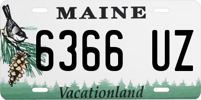 ME license plate 6366UZ