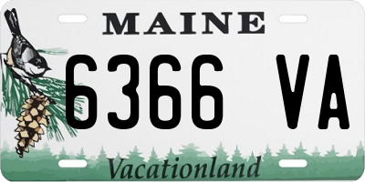 ME license plate 6366VA