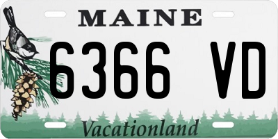 ME license plate 6366VD