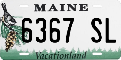 ME license plate 6367SL