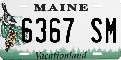 ME license plate 6367SM