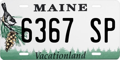 ME license plate 6367SP