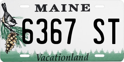 ME license plate 6367ST
