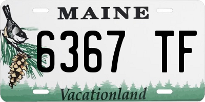 ME license plate 6367TF