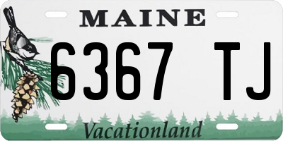 ME license plate 6367TJ