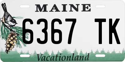 ME license plate 6367TK