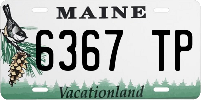 ME license plate 6367TP
