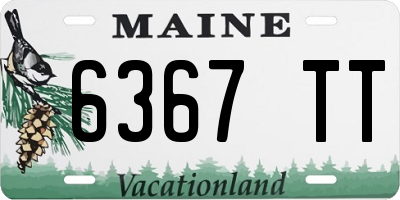 ME license plate 6367TT