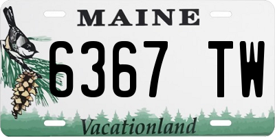 ME license plate 6367TW