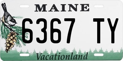 ME license plate 6367TY