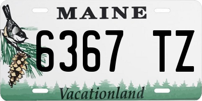 ME license plate 6367TZ