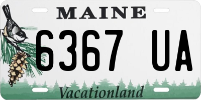 ME license plate 6367UA