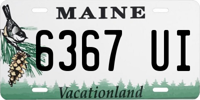 ME license plate 6367UI