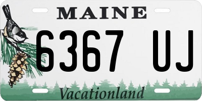 ME license plate 6367UJ