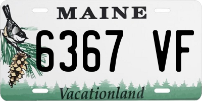 ME license plate 6367VF