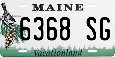 ME license plate 6368SG